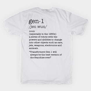 Transformers - GEN 1 - definition 2.0 T-Shirt